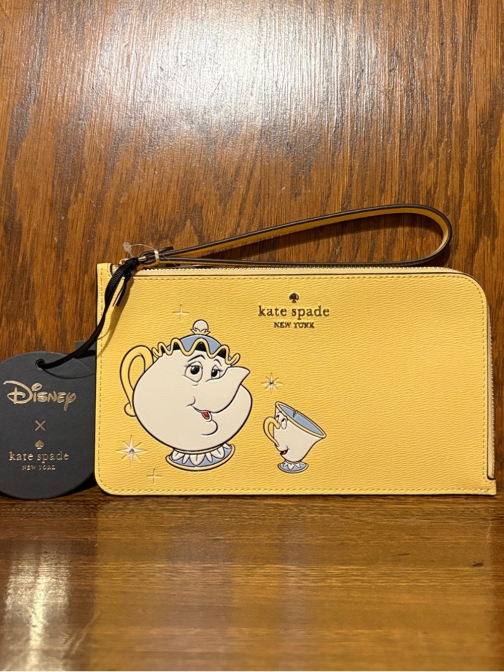 NWT-Disney x Kate Spade-SET-Beauty & Beast-Zip Wristlet & Small Card Holder-$288 - Picture 2 of 16